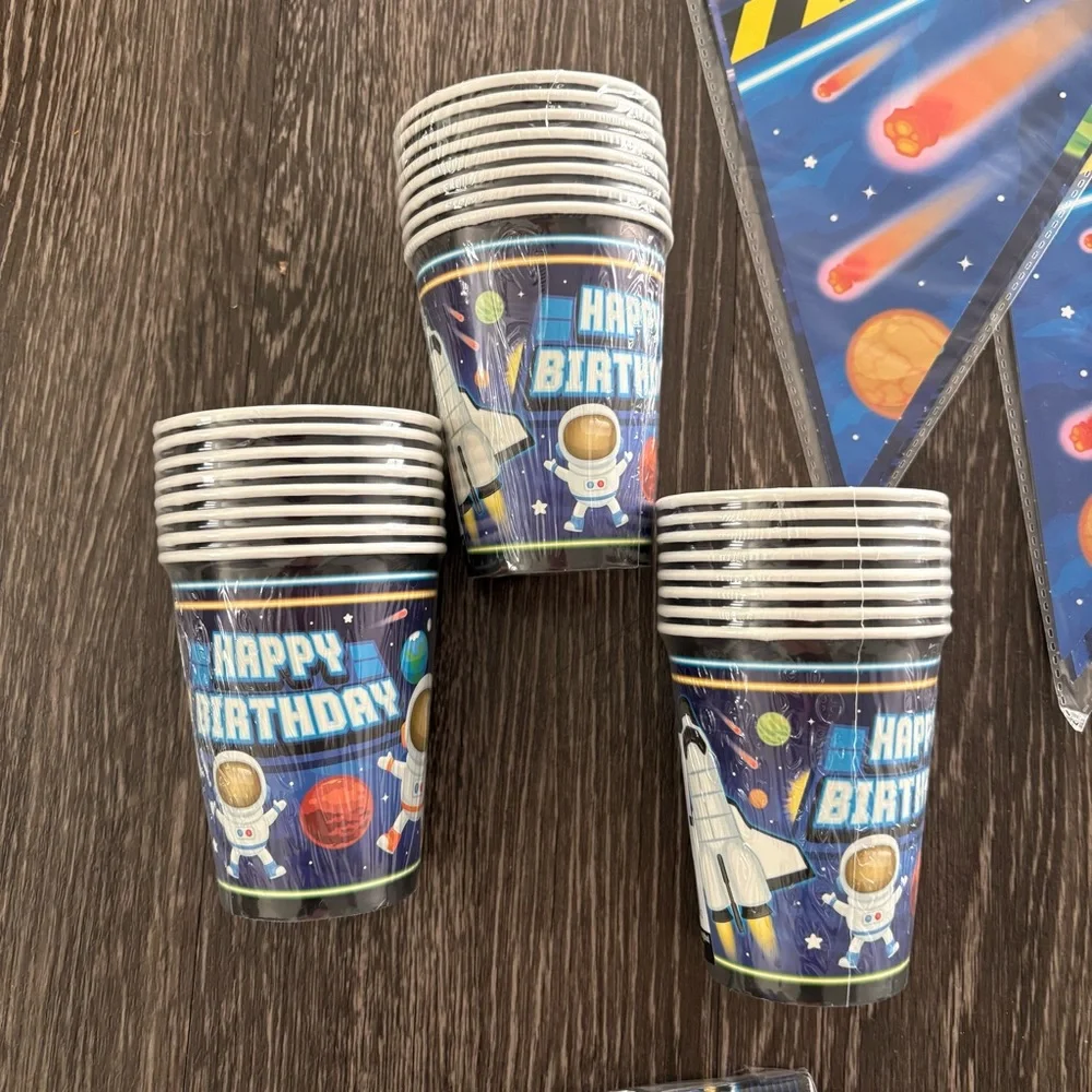 Outer Space Astronaut Rocket Birthday Themed Party Supplies